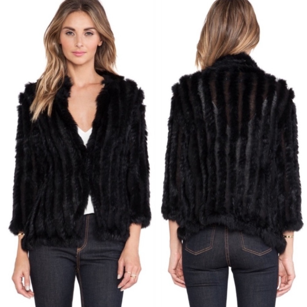 Heartloom | Rosa Rex | Rabbit Fur Cardigan